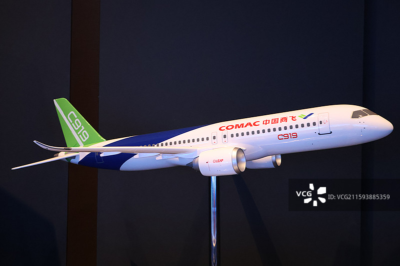 中国科学家博物馆之中国商飞C919模型图片素材