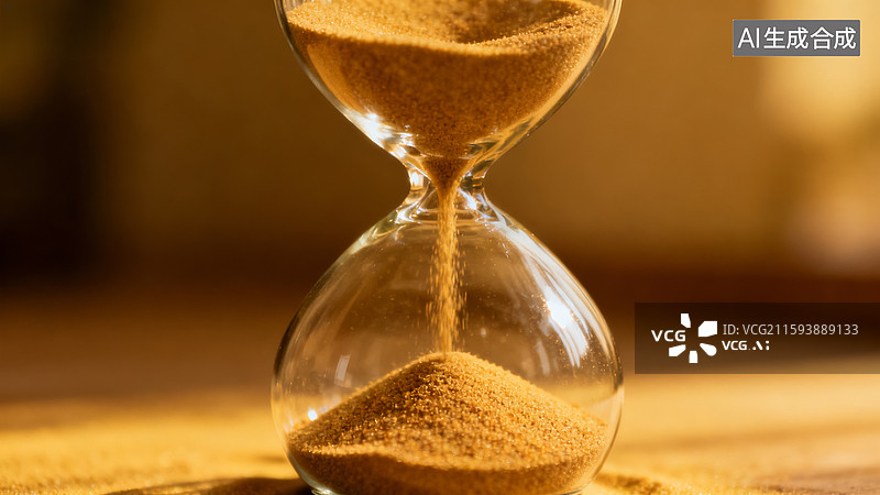 【AI数字艺术】沙漏中细沙流动图片素材