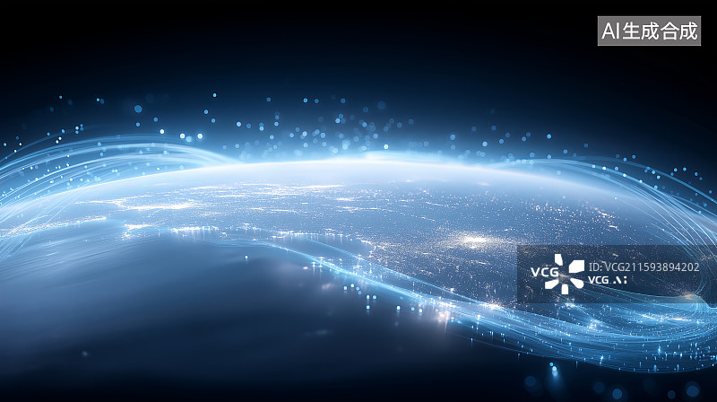 【AI数字艺术】太空中的地球图片素材