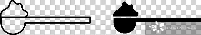 全勺线性艺术图标集全勺标志图片素材