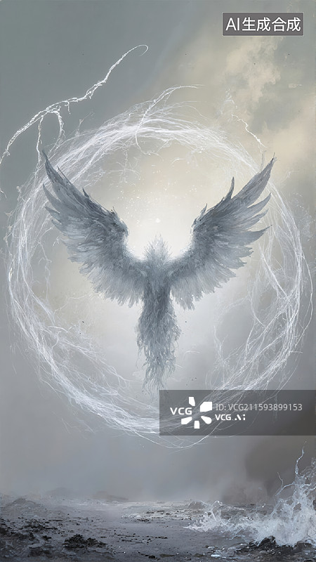 【AI数字艺术】凤凰涅槃图片素材