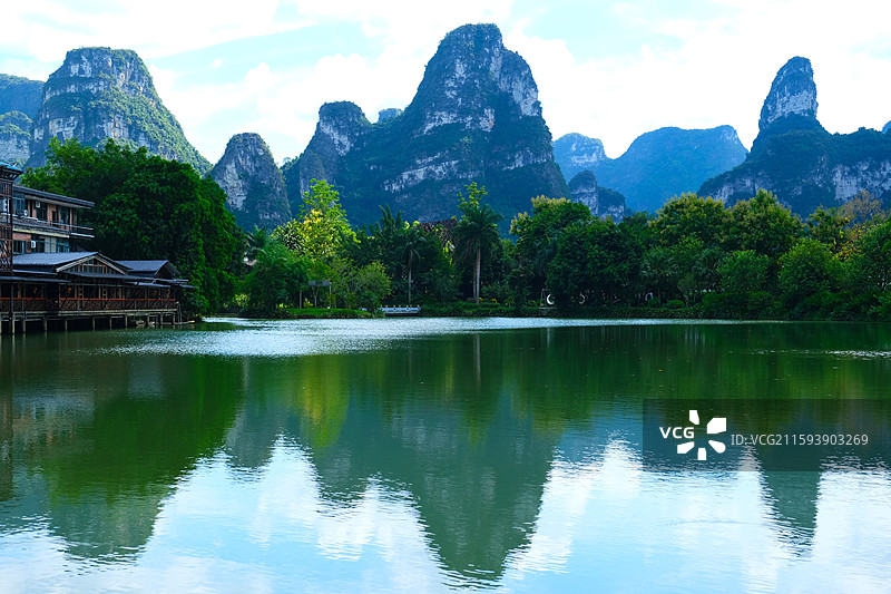 广西崇左明仕田园景区图片素材