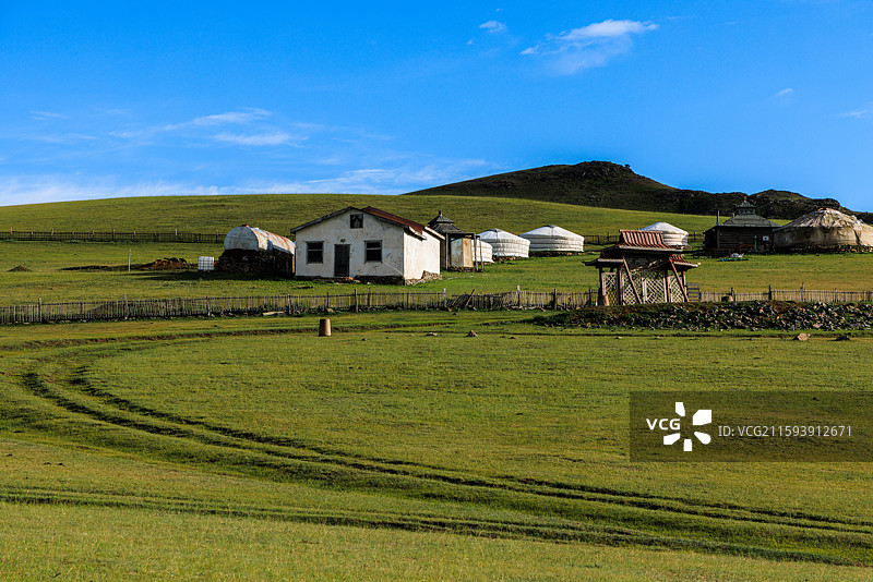 蒙古国哈拉和林草原风光图片素材