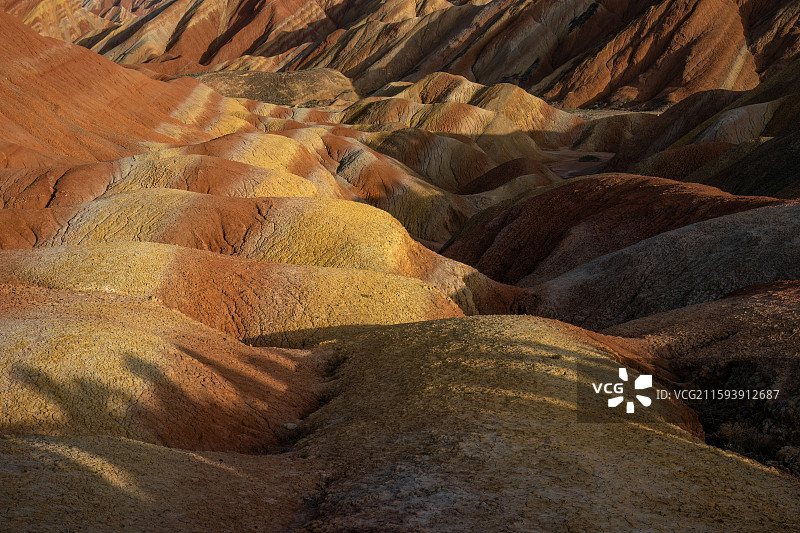 甘肃省张掖市临泽县七彩丹霞地质公园风光图片素材