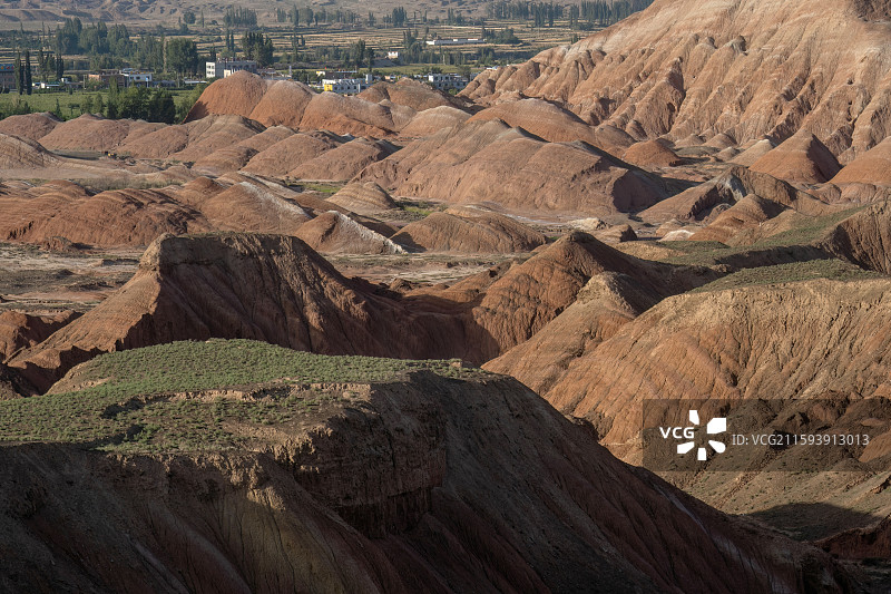 甘肃省张掖市临泽县七彩丹霞地质公园风光图片素材