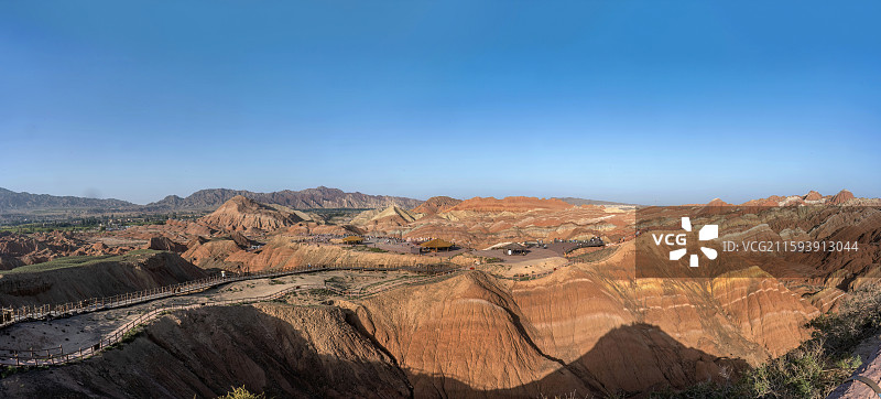 甘肃省张掖市临泽县七彩丹霞地质公园风光图片素材