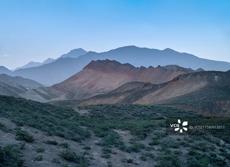 甘肃省张掖市临泽县七彩丹霞地质公园风光图片素材