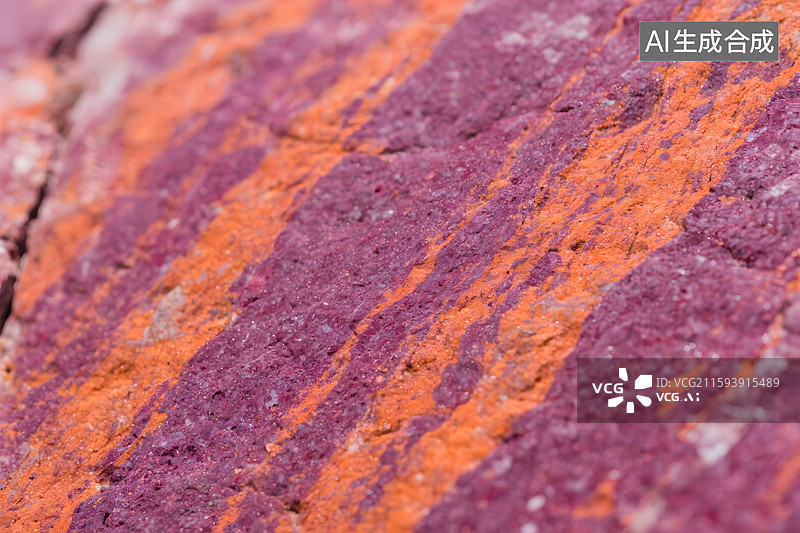 【AI数字艺术】紫红岩石纹理特写图片素材