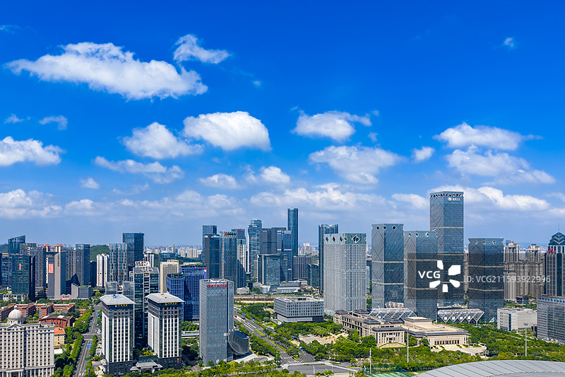 航拍广西南宁五象总部基地风光图片素材