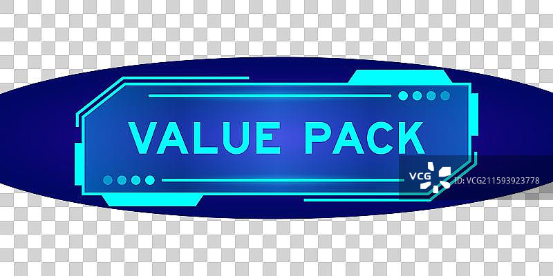 未来感的蓝色HUD横幅图片素材