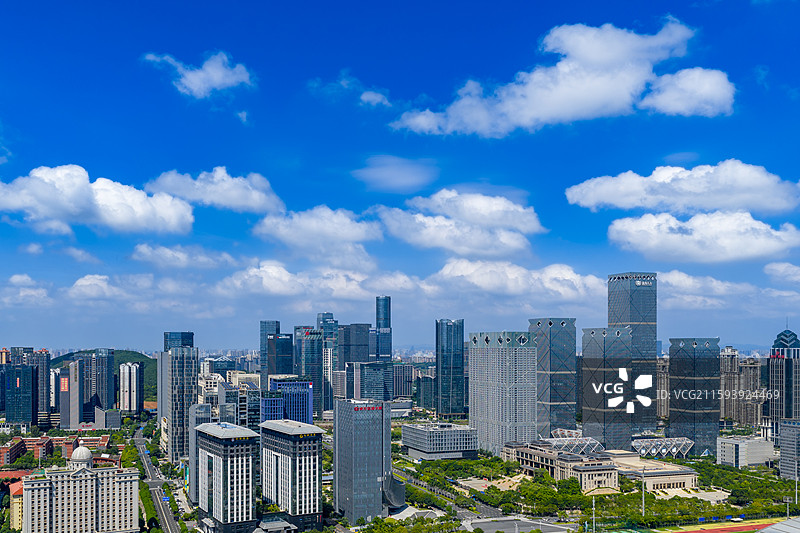 航拍广西南宁五象总部基地风光图片素材