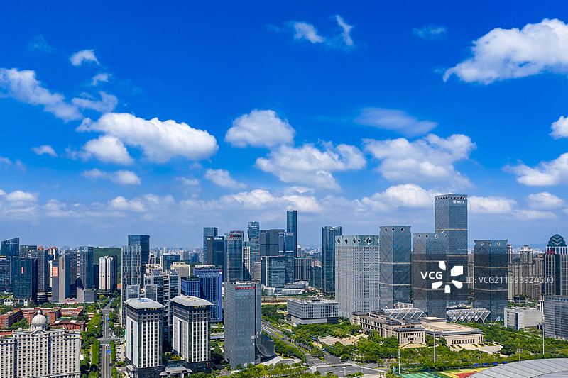 航拍广西南宁五象总部基地风光图片素材