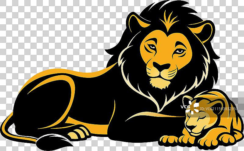 干净的非洲狮图片素材