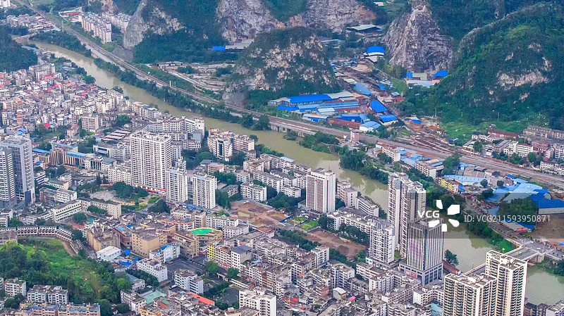 河池市金城江区城市风光图片素材