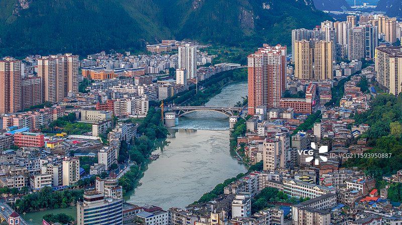 河池市金城江区城市风光图片素材