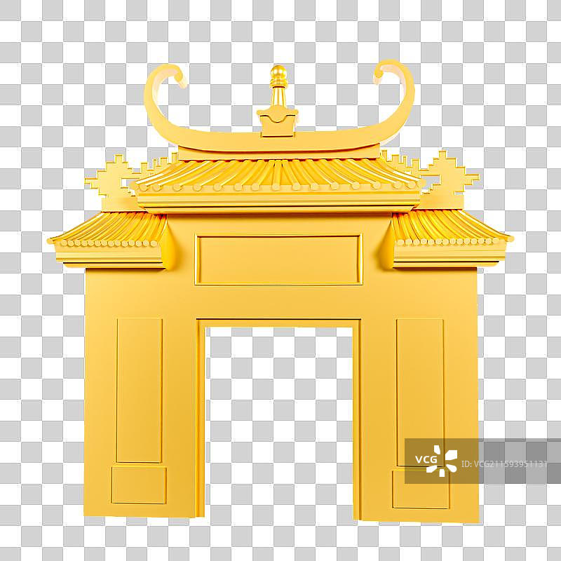 3D立体澳门地标建筑澳门妈祖阁图片素材