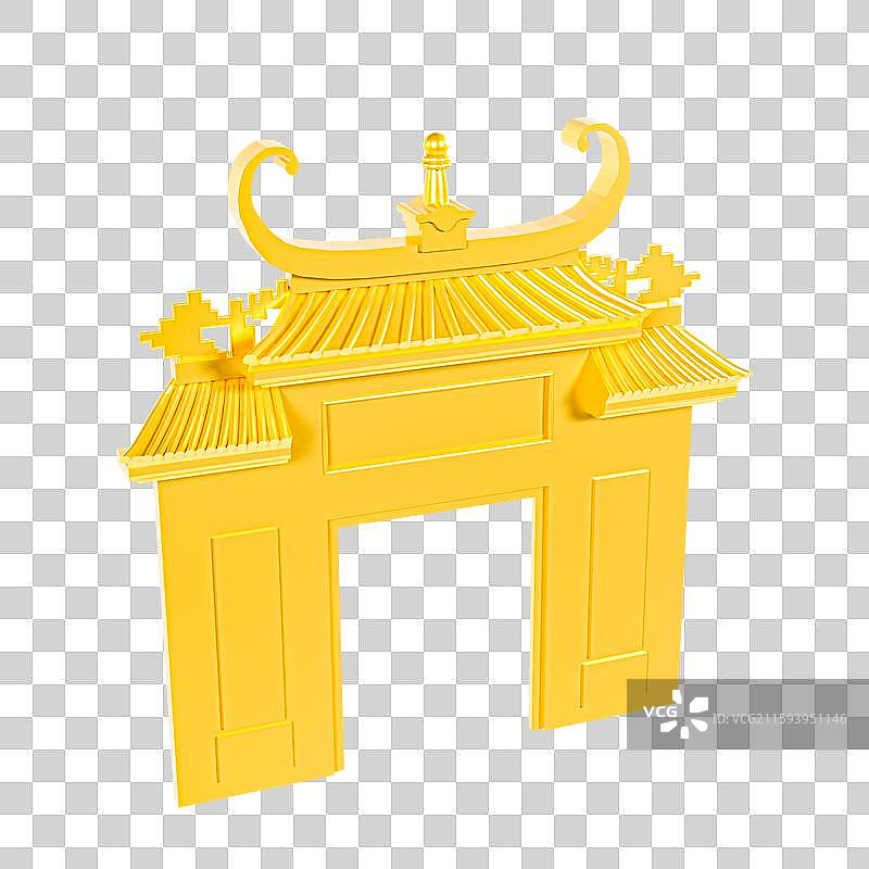 3D立体澳门地标建筑澳门妈祖阁图片素材