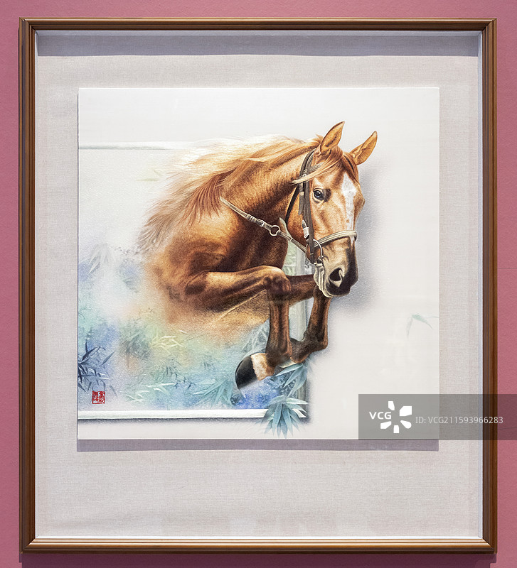 国家工艺美术博物馆-锦绣中国-刺绣公共教育展-湘绣-锐不可当图片素材