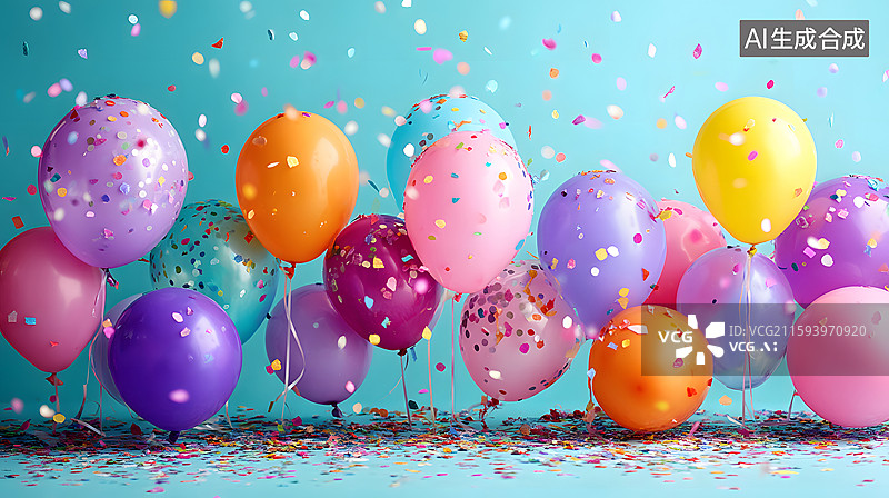 【AI数字艺术】派对气氛装饰场景图片素材