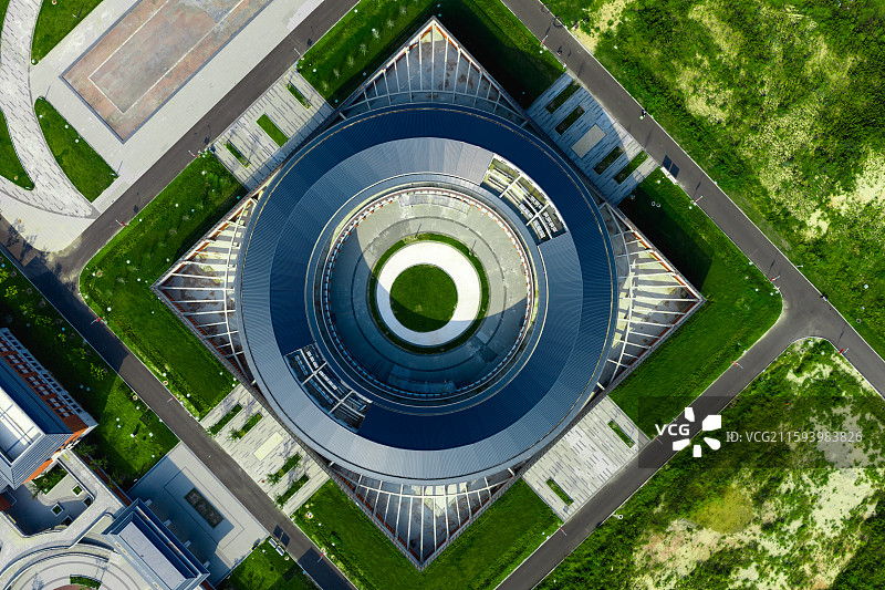 山东文化艺术职业学院航拍图图片素材