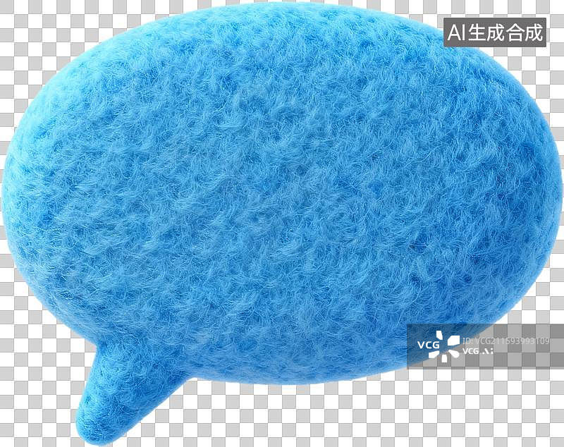 【AI数字艺术】3D卡通风格立体毛毡风消息对话框图片素材