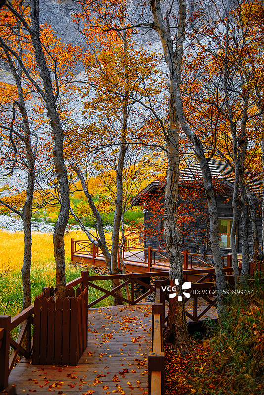 长白瀑布图片素材