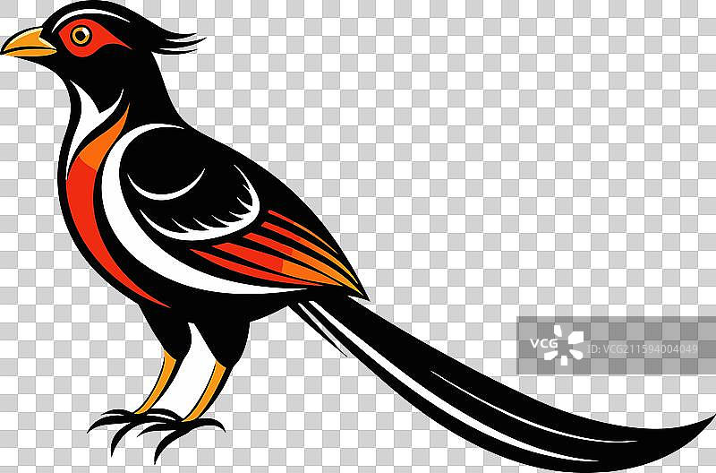 优雅的鸳鸯轮廓图片素材