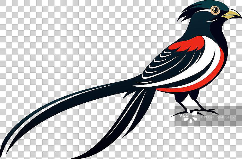 优雅的鸳鸯轮廓图片素材