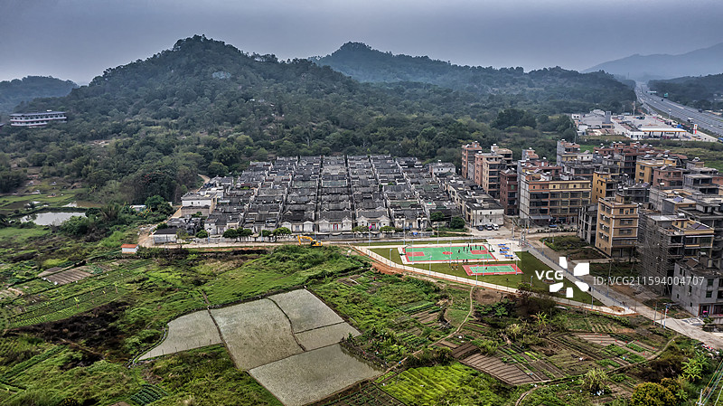 广东揭西县特色客家围屋图片素材