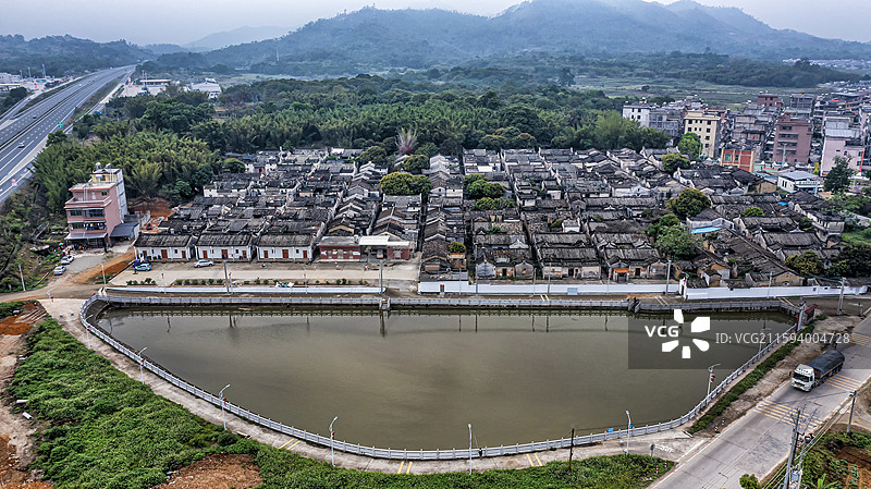 广东揭西县特色客家围屋图片素材