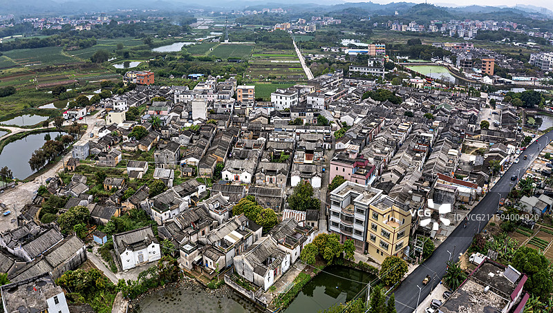 广东揭西县特色客家围屋图片素材