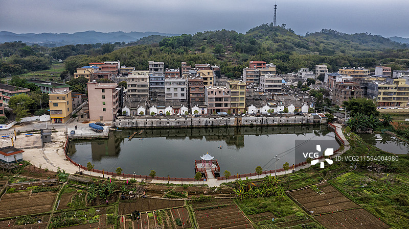 广东揭西县特色客家围屋图片素材