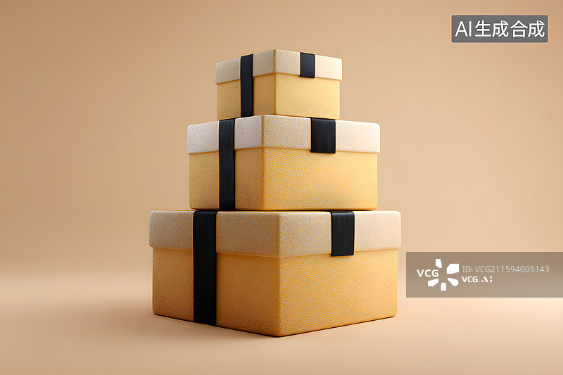 【AI数字艺术】3D卡通纸箱图片素材