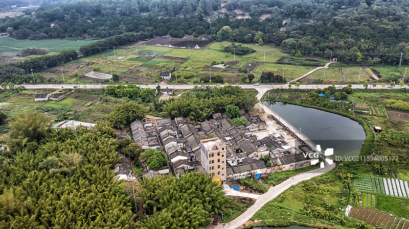 广东揭西县特色客家围屋图片素材