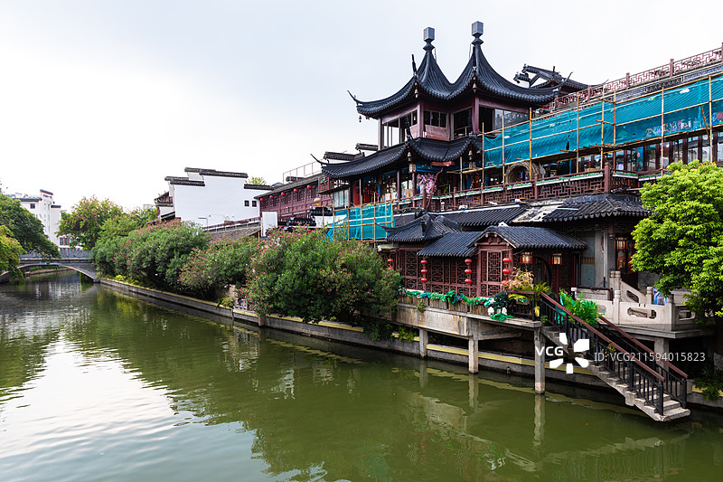 南京秦淮河景观图片素材