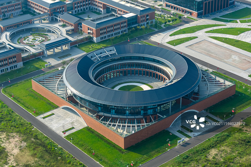 山东文化艺术职业学院航拍图图片素材