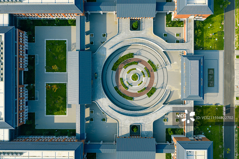 山东文化艺术职业学院航拍图图片素材