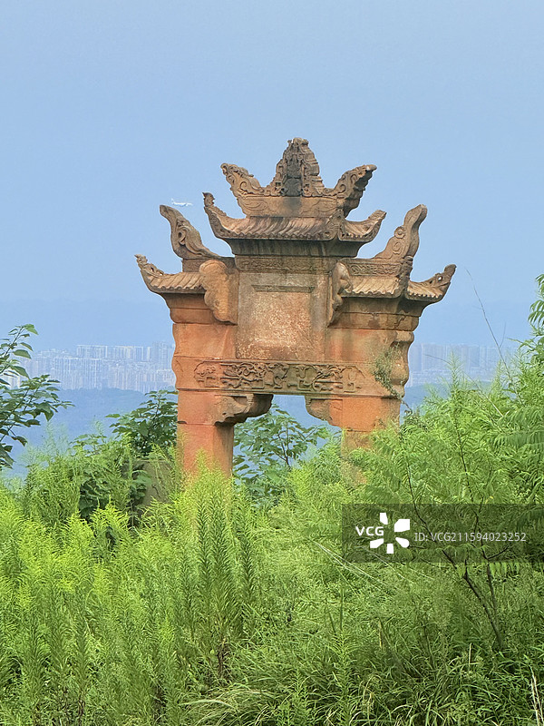 重庆铁山坪森林公园李家坟牌坊图片素材