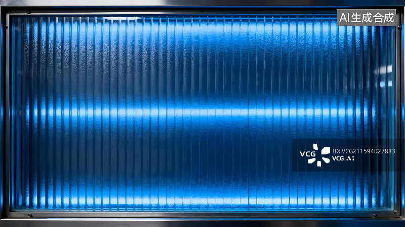 【AI数字艺术】蓝色条纹工业荧光灯图片素材