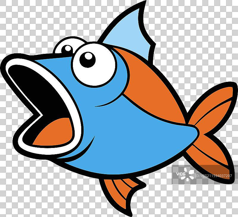 红雀鱼尖叫图标图片素材