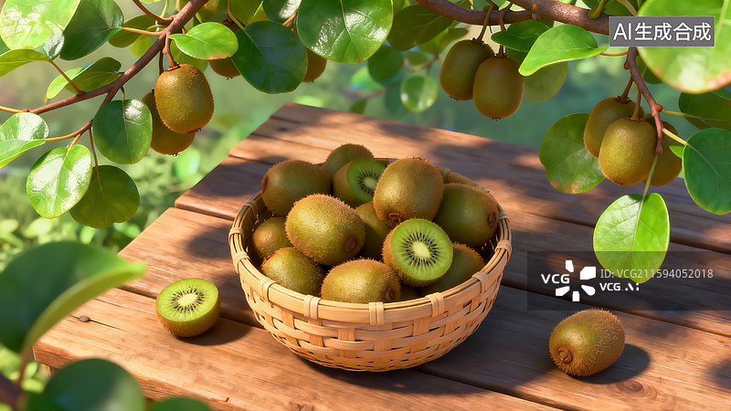 【AI数字艺术】猕猴桃，秋季，丰收图片素材