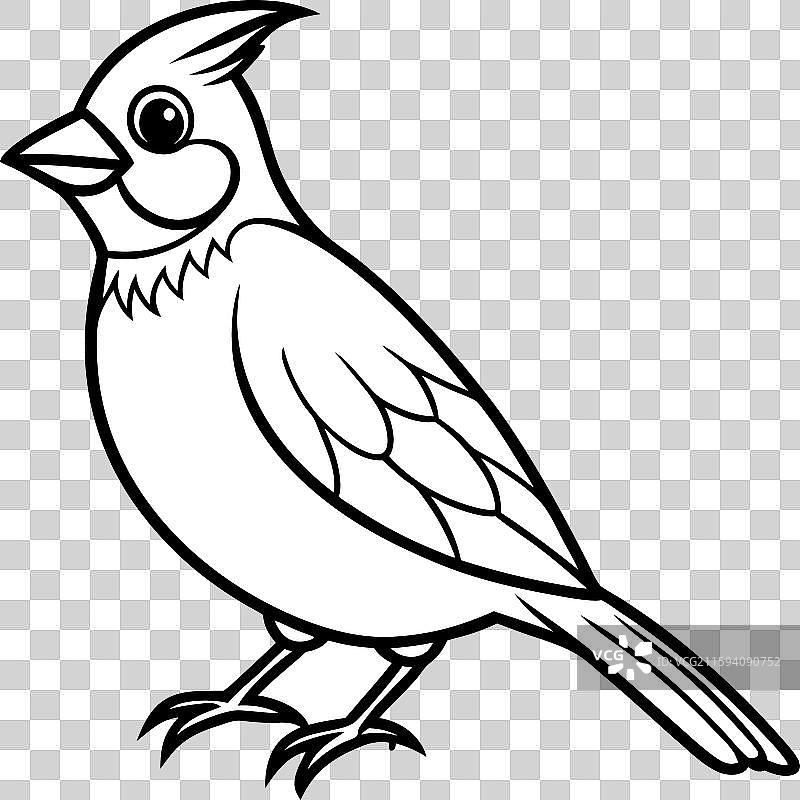 红松鸦鸟微笑图标图片素材