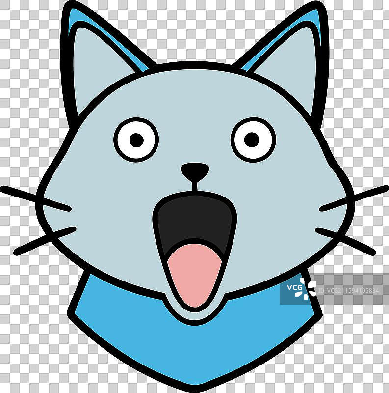 查尔特猫尖叫图标图片素材