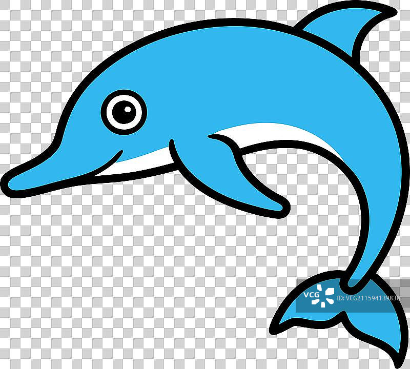 中国江豚玩耍图标图片素材