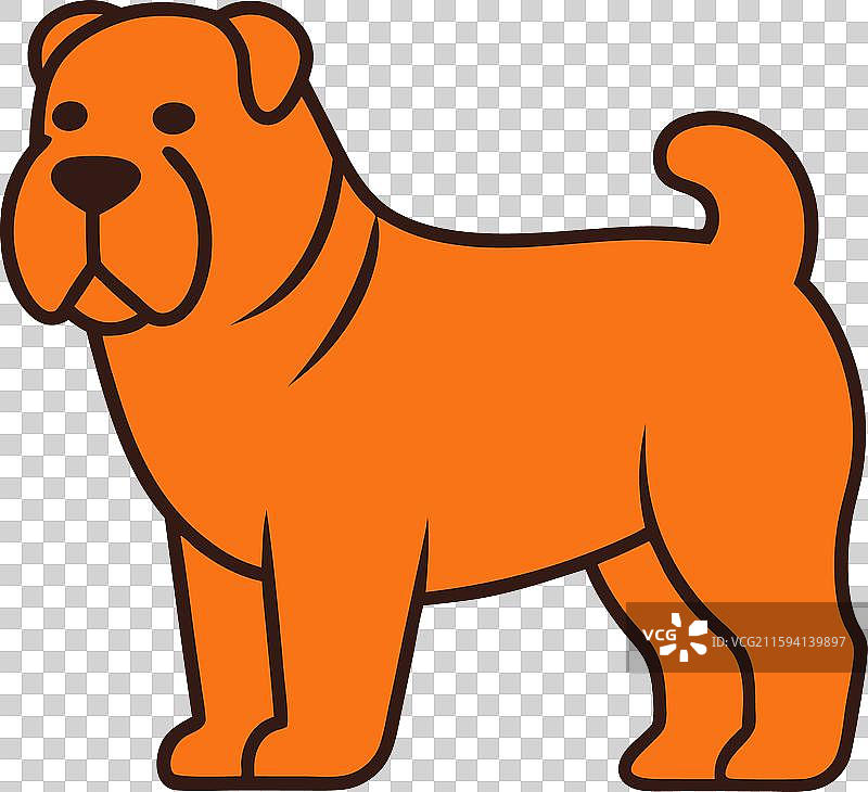 中国沙皮狗图标图片素材