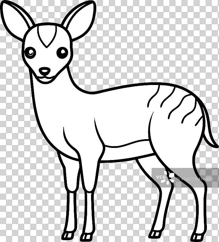 中国水鹿图标图片素材