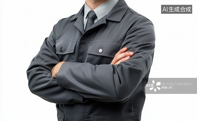 【AI数字艺术】穿着工作服的微笑有干劲的员工图片素材