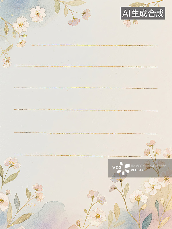 【AI数字艺术】空白信纸便签纸背景图图片素材