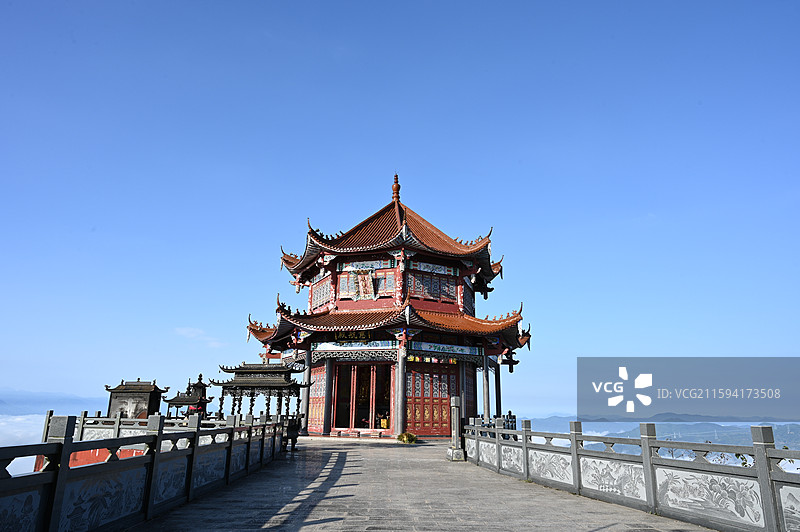 福建福州永泰仙妈殿日出云海图片素材