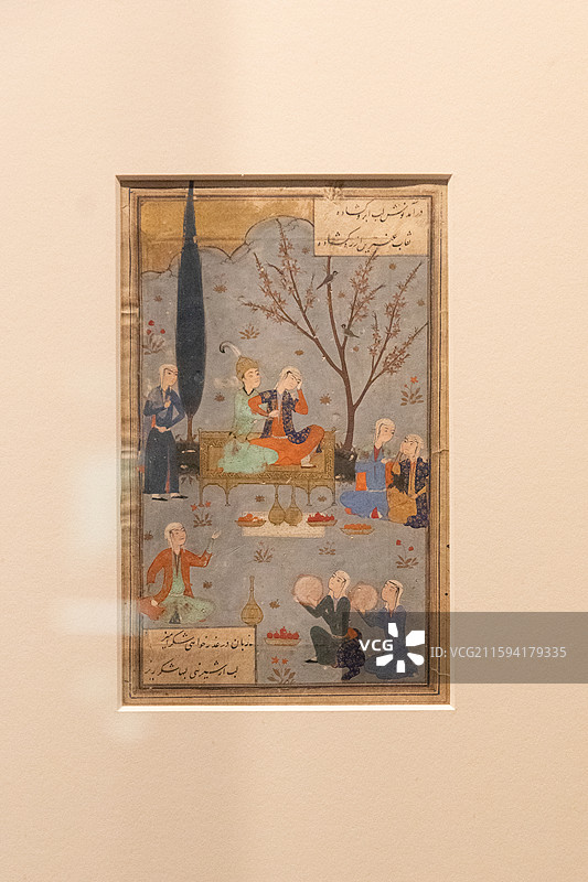 故宫乐林泉中外园林文化展霍斯劳与席琳在花园中图片素材